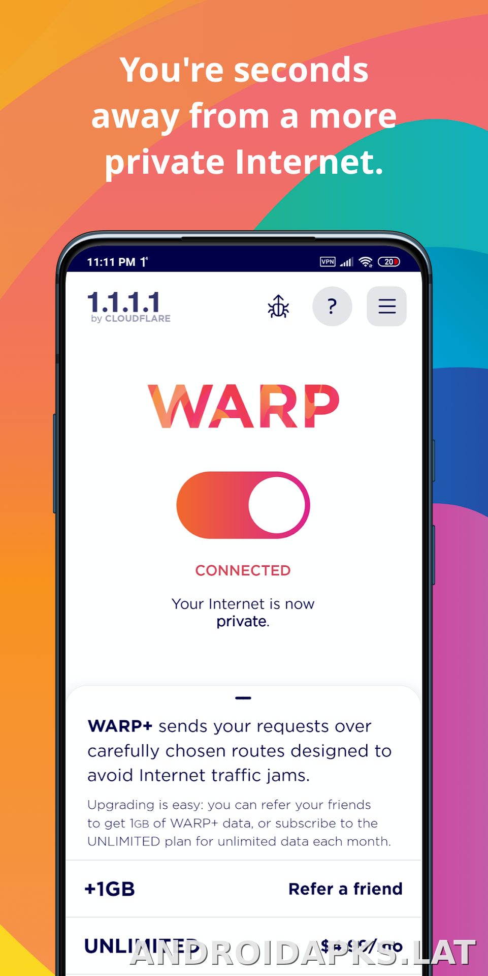 1.1.1.1 + WARP скриншот 2